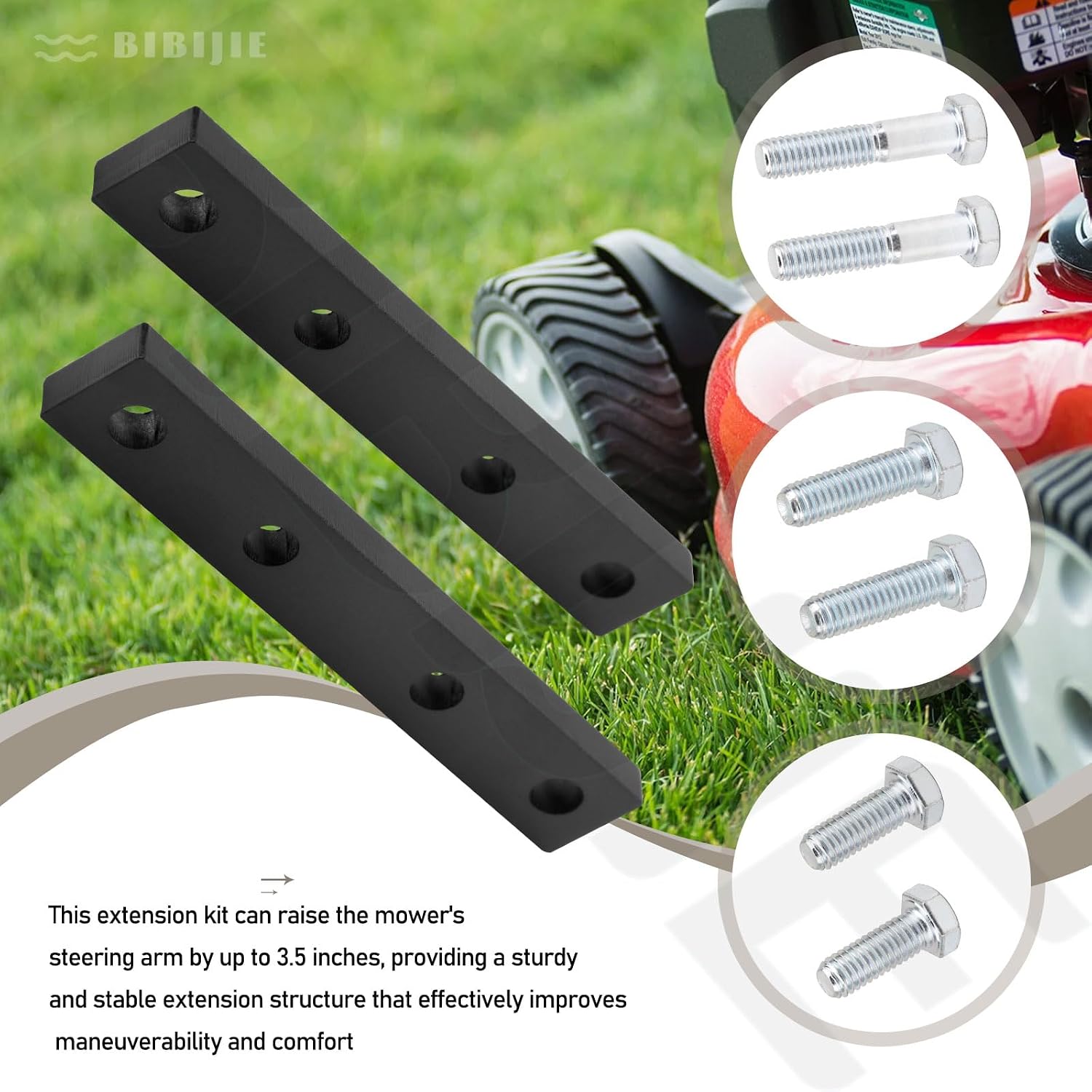 Steering Arm Extension Kit for Zero Turn Mowers Compatible with Hustler FasTrak, Raptor SD, X-One, Super Z 2016 & Newer Models, Replaces 122760 333724