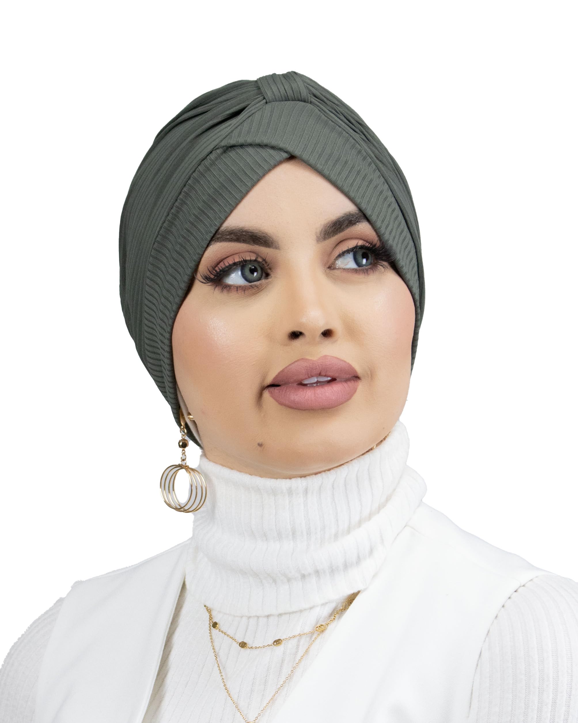 Turban à Enfiler Premium Côtelé - Hijab Pratique Sans Épingle Pour Femme Modeste