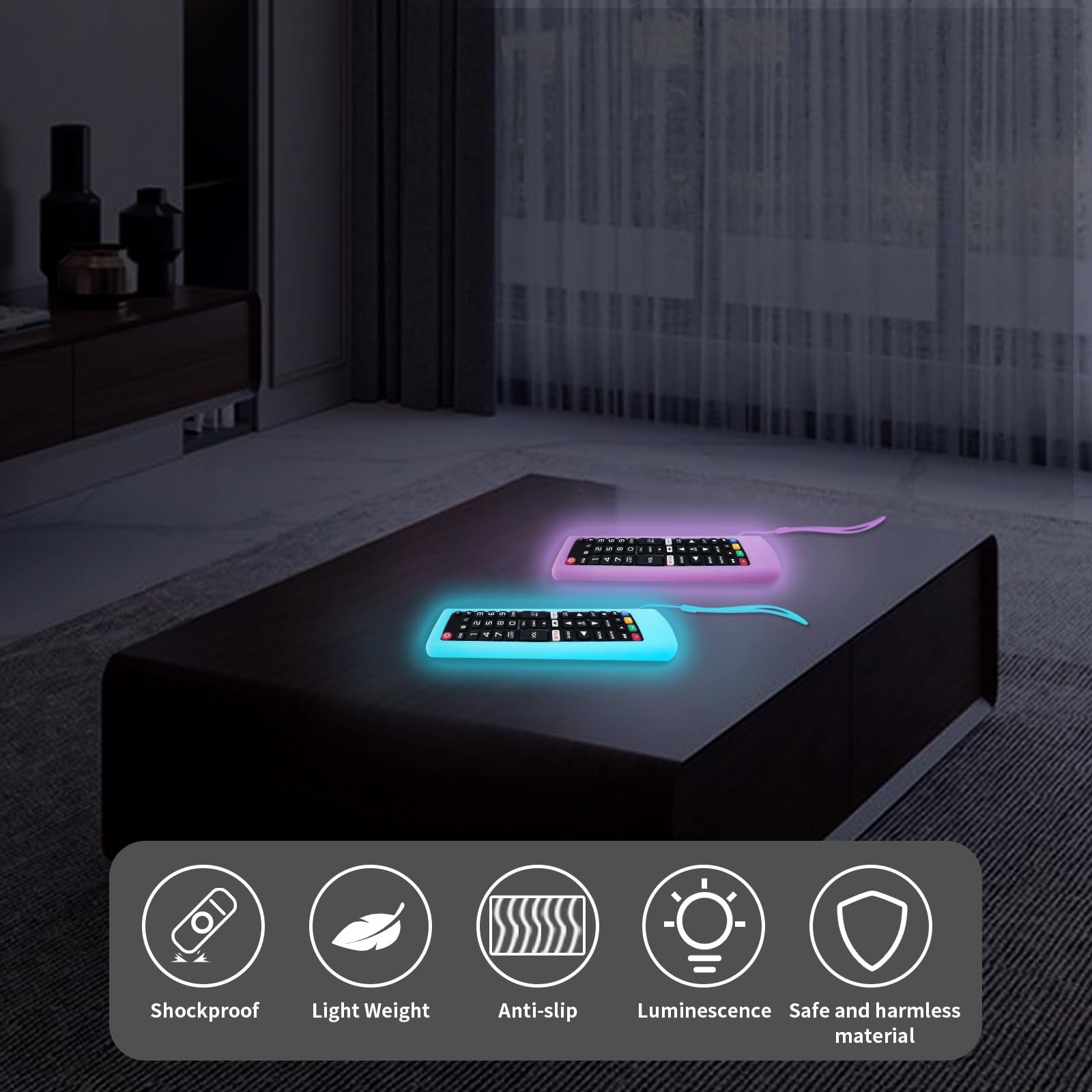 Uniwersalny pilot zastępczy bez konfiguracji pasuje do LG All TV Remote z zabezpieczeniem przed zgubieniem miękki silikonowy pokrowiec ochronny kompatybilny z telewizorami LG All Smart LCD LED HDTV