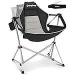 KingCamp Hammock Camping Chair, Swinging Portable Folding Camp Chairs for Adults Max 400lbs Heavy Duty Foldable Oversized Rocker with Aluminum Alloy Frame Cup Holder for Outdoor Beach Patio Sport