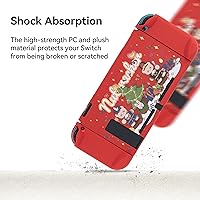 Vista 3 de GeekShare Funda protectora delgada compatible con Nintendo Switch y Joy-Con - Absorción de golpes y antiarañazos - Muñeca de Navidad