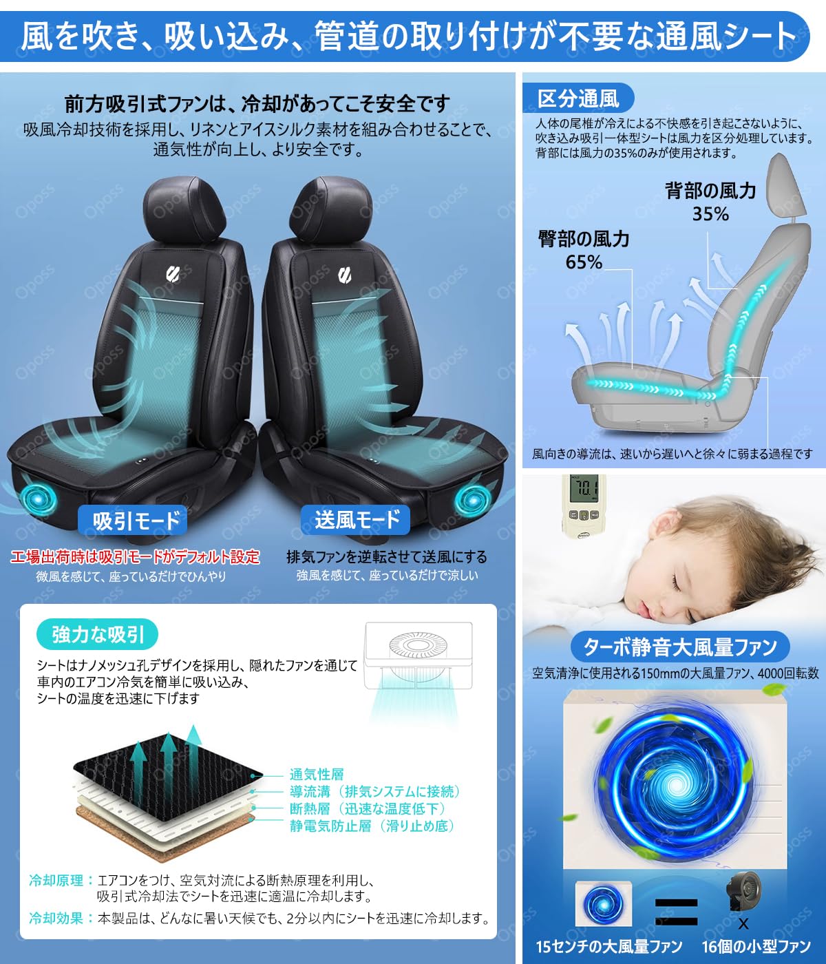 Amazon.co.jp: ライズ 車 クールシート カーシート クーラー夏/背中/座