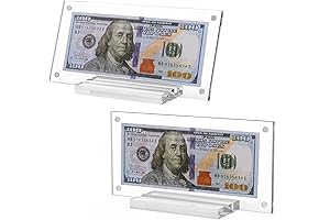 Ettonsun 2PCS Ultra-Secure One Million Dollar Bills Display Frame: Protect and Showcase Your Precious Currency