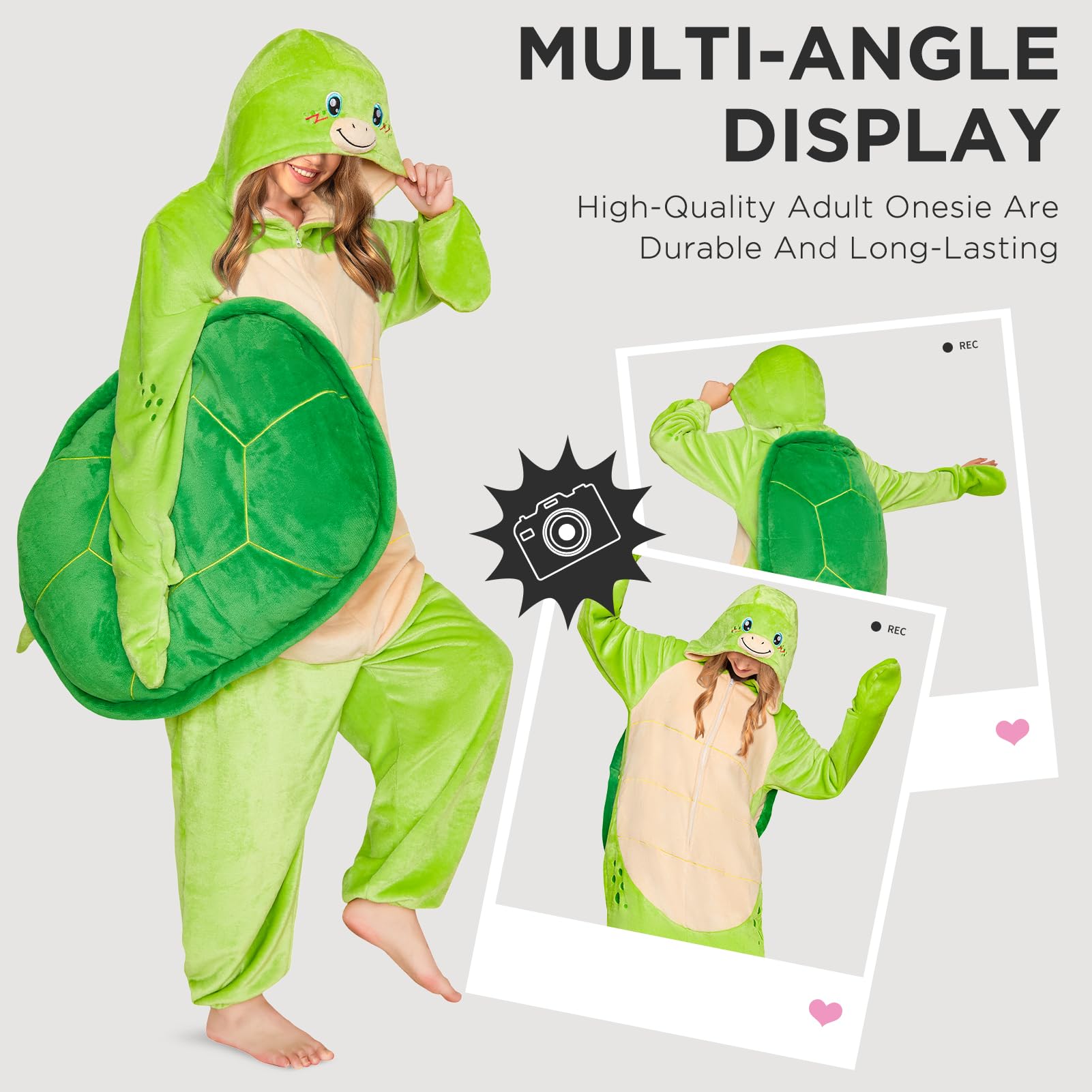 OLAOLA Mameluco de animal para adultos para mujeres y hombres, pijama de forro polar cálido y divertido disfraz de fiesta de Halloween