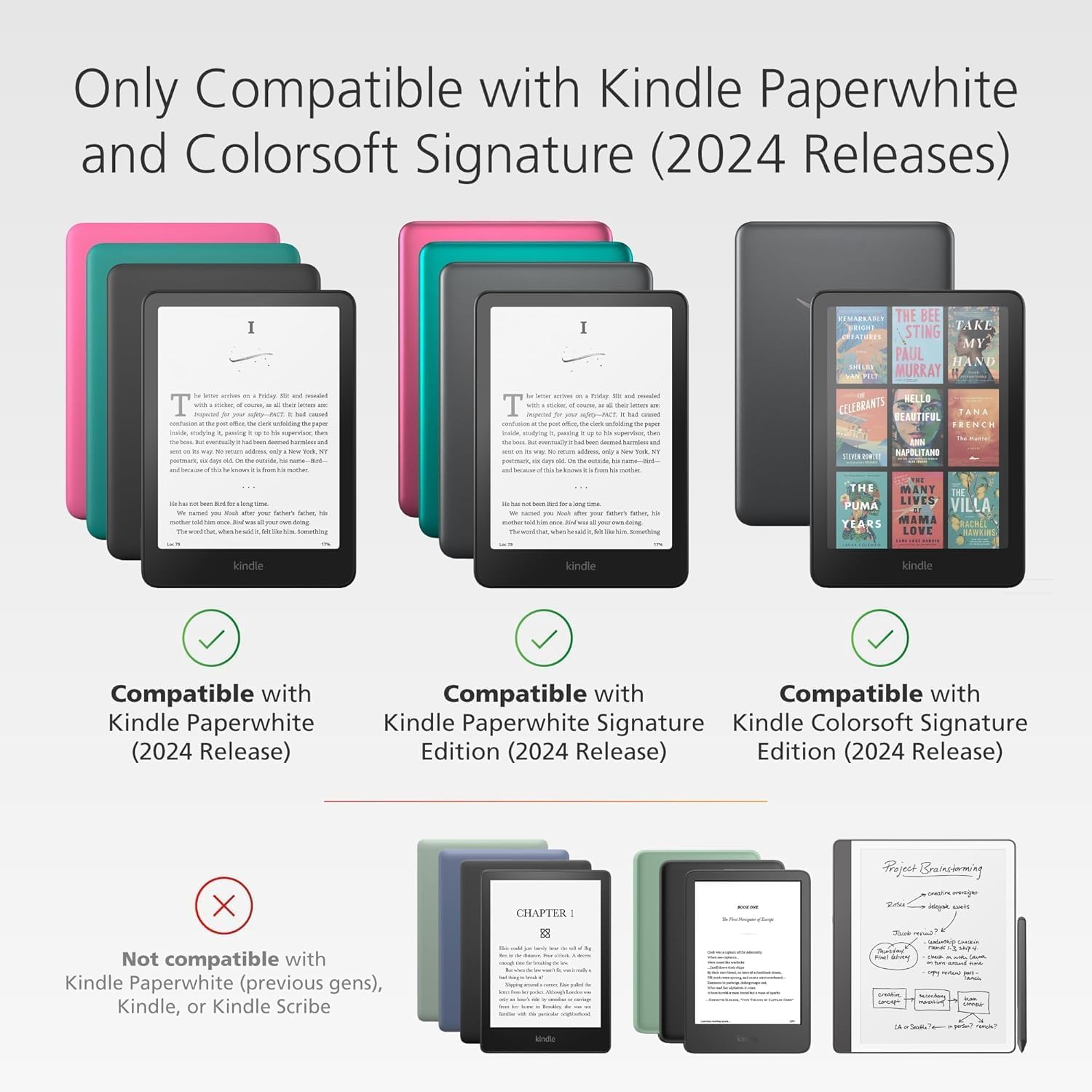 M.G.R.J® Soft TPU Transparent Back Case Cover for Kindle