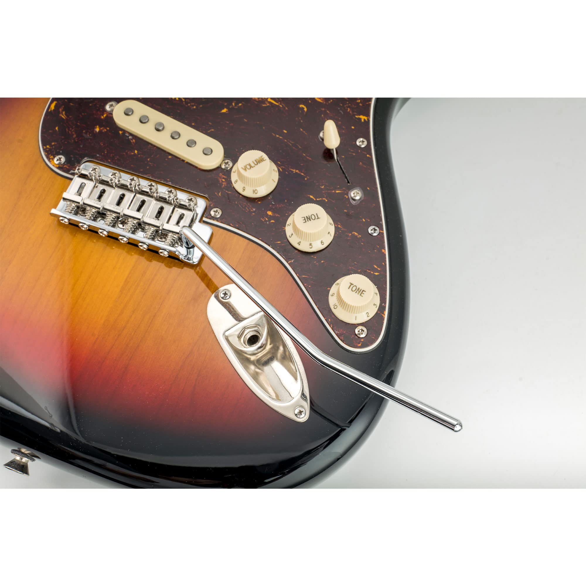 Wilkinson Bras De Trémolo à Pousser 5 Mm Pour Guitare électrique Wilkinson Et Autres Stratocasters Importés, Doré Avec Pointe Blanche