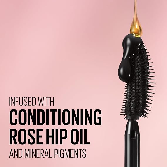 Maybelline Lash Sensational Washable Mascara, Lengthening and Volumizing for a Full Fan Effect, Blackest Black, 1 Count
