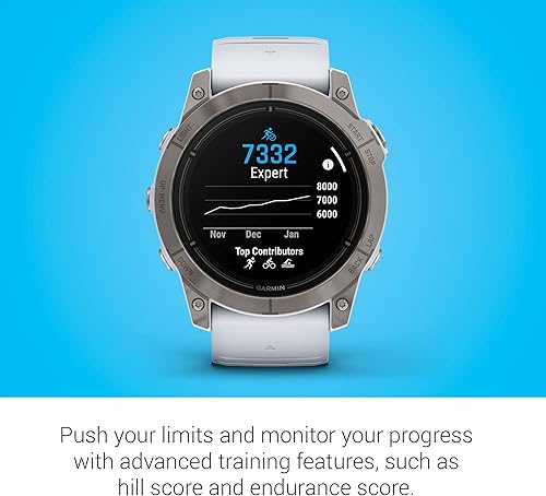 Miniatura 7 de Garmin epix Gen 2 Pro Sapphire Edition, 2.008 in, titaniopiedra blanca  Pantalla AMOLED, reloj inteligente de alto rendimiento, tecnología de