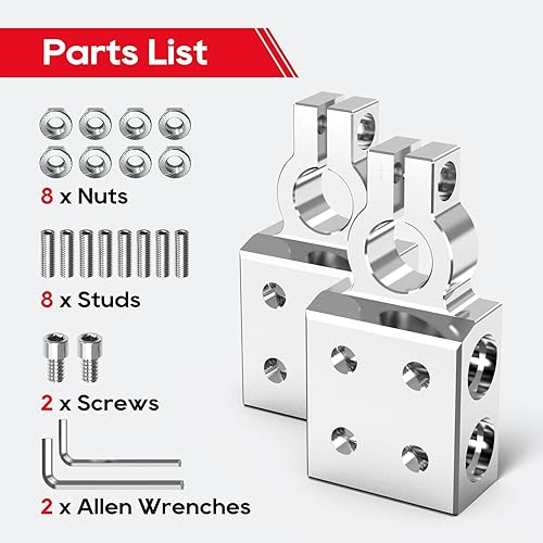 Miniatura 4 de TOPDC Conector terminal de batería de plomo ácido de 8 vías, extremos del cable de batería 8AWG hasta 40 (XL) AWG, positivo y negativo (+-) (par)