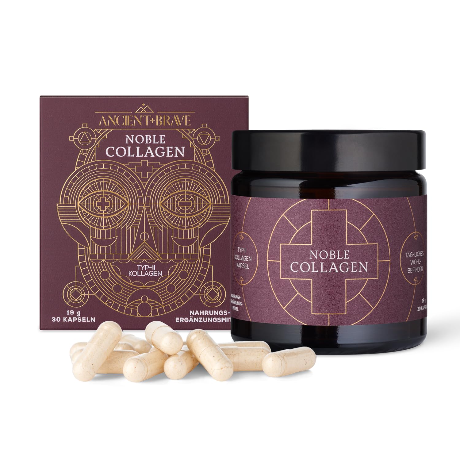 Ancient + Brave Noble Kollagen Typ II | 30 Kapseln | 30 Portionen