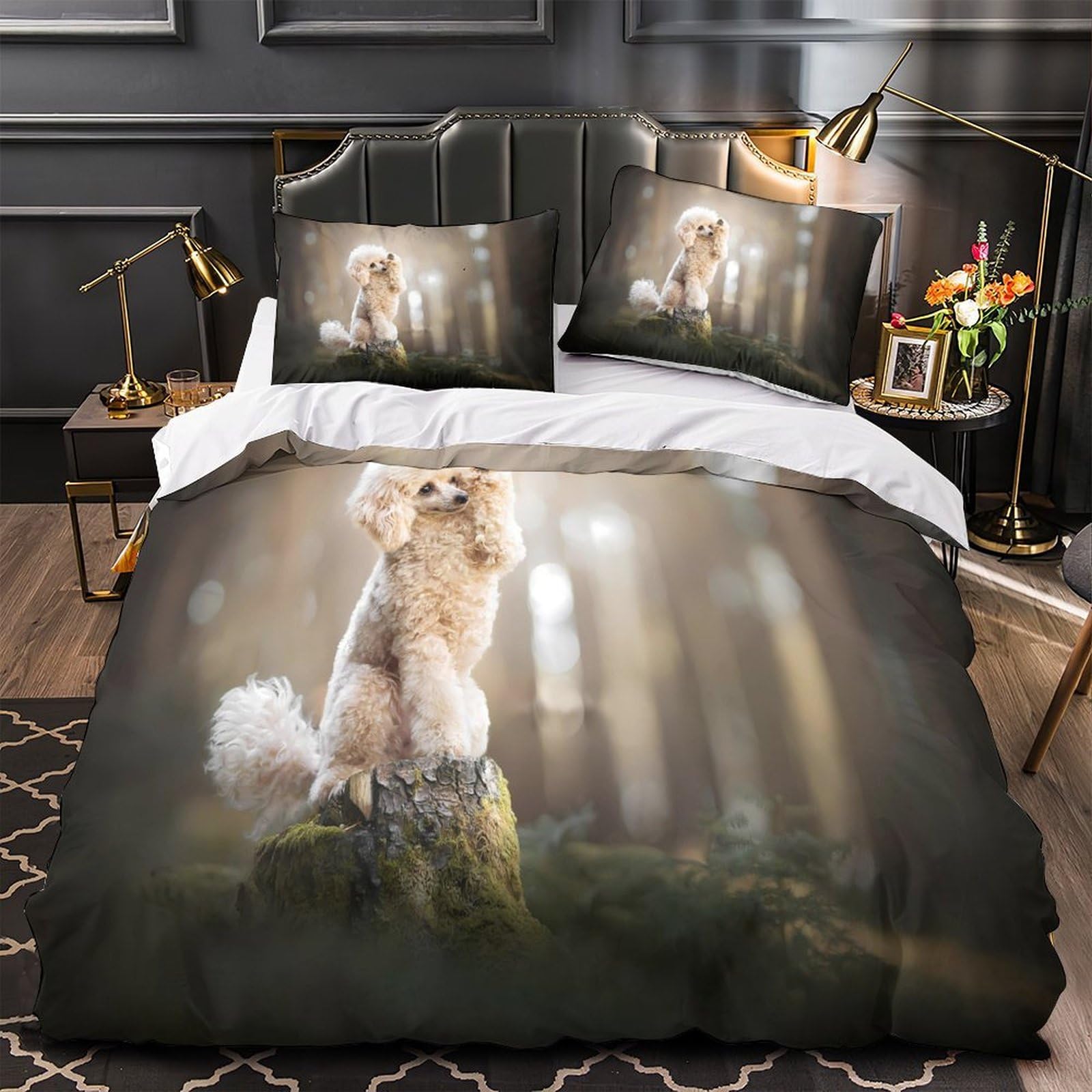 Housse de couette caniche hypoallergénique pour protéger le sommeil des enfants sensibles