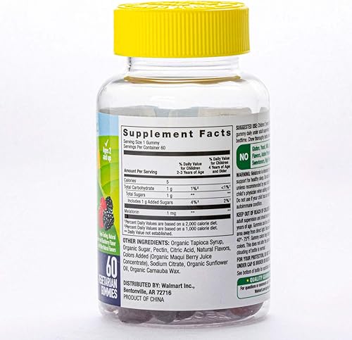 Miniatura 6 de Spring Valley Melatonina para niños 1 mg Sleep, 60 gomitas vegetarianas (paquete de 2)