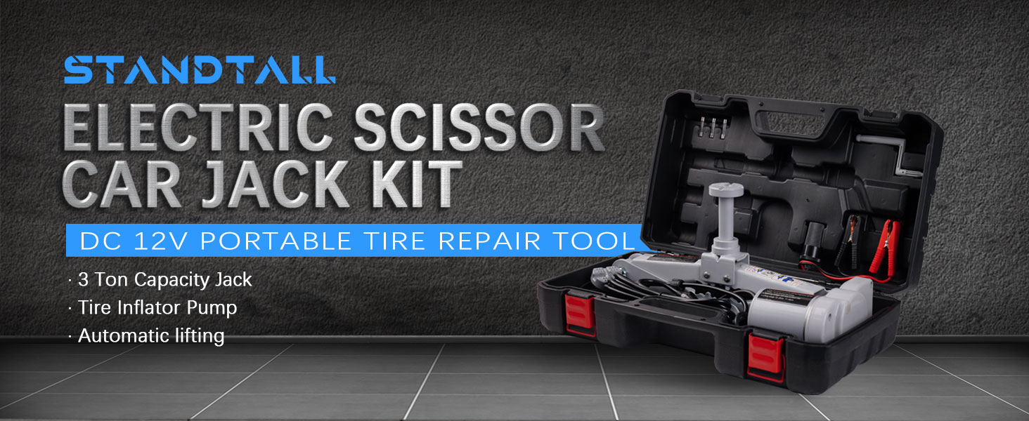 Amazon.com: STANDTALL Electric Car Jack 3 Ton 12V Scissor Floor