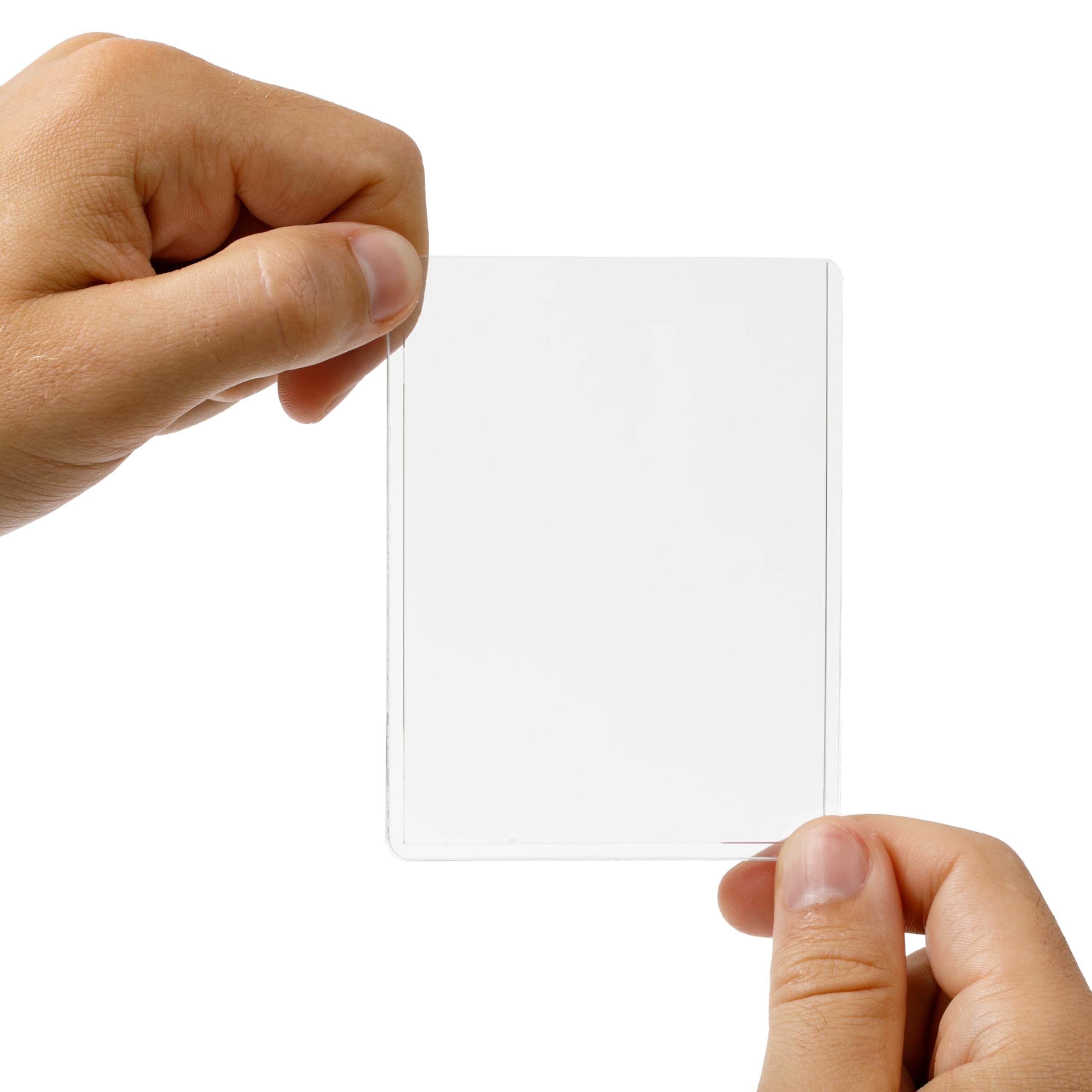 Elite Toploader ultra trasparente 100% UV, senza cuciture, per carte standard da 35 punti, 7,6 x 10,2 cm, porta carte rigide per carte collezionabili e carte sportive (100 caricatori
