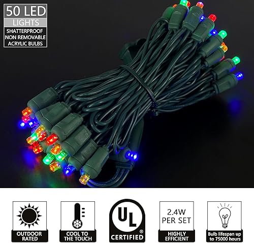 Miniatura 4 de Juego de 50 luces LED de Navidad de 50 unidades de 0.197 in de gran angular, mini luces LED para exteriores, para decoración de iluminación de