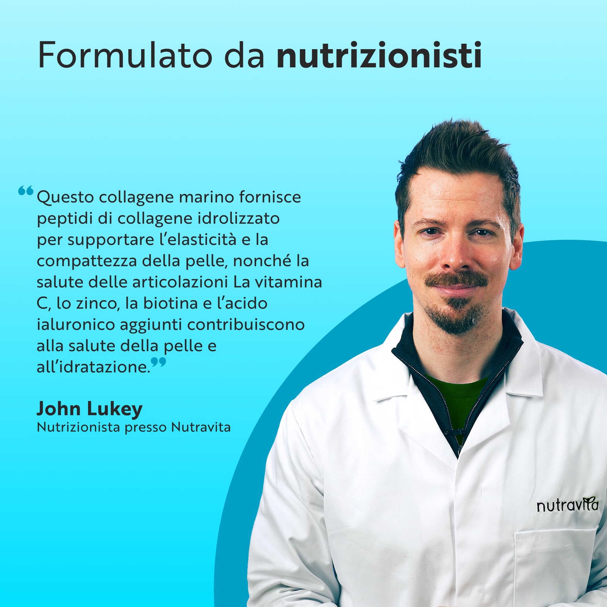 Nutravita Collagene Marino con Acido Ialuronico 1400mg - 120 Compresse - Collagene Idrolizzato Tipo 1 - Marine Collagen, Vitamina C & Biotina Integratore per Capelli, Pelle, Unghie e Articolazioni
