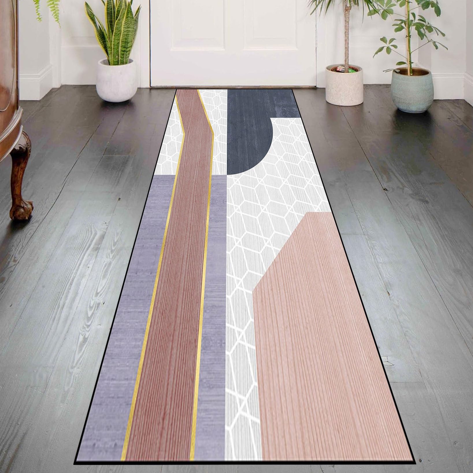 Alfombra modernas de poliéster suave para dormitorios y cocina 85x170