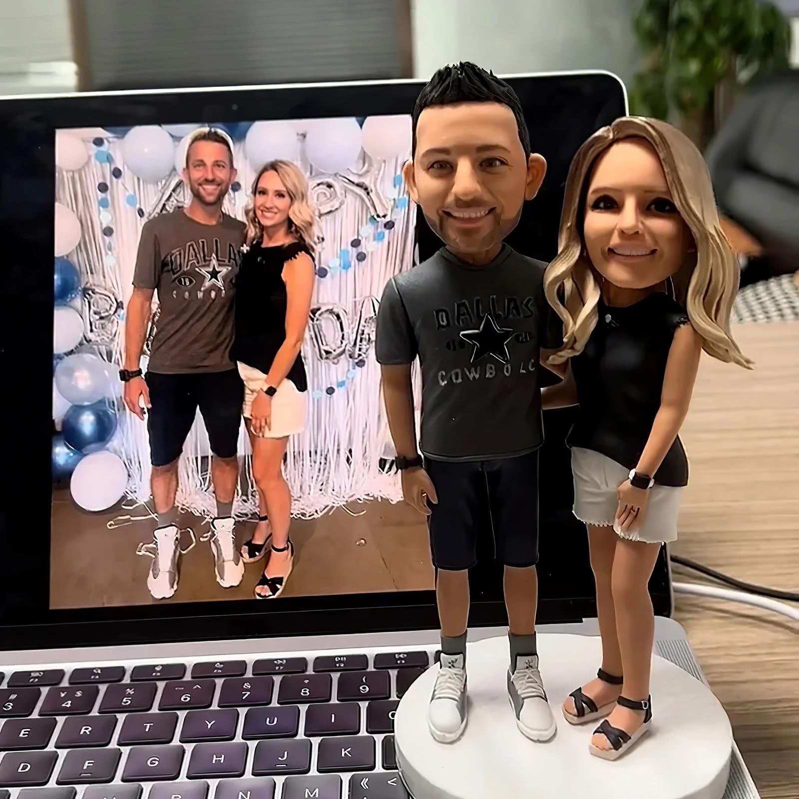 BobbleMy Custom Bobblehead - Personalized Bobbleheads Statue Customized Dolls Figure Handmade Sculpture Gifts for Boss, Couple, Friends (A-Casual)