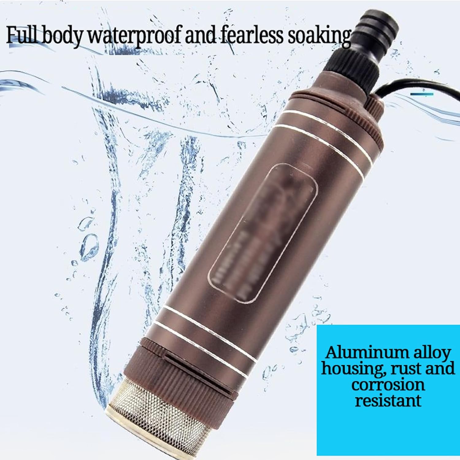 30L/Min Small Portable DC Submersible Electric Pump Aquatic Submersible Pump Brushless Motor Pump for Aquarium Fish Tank Pond