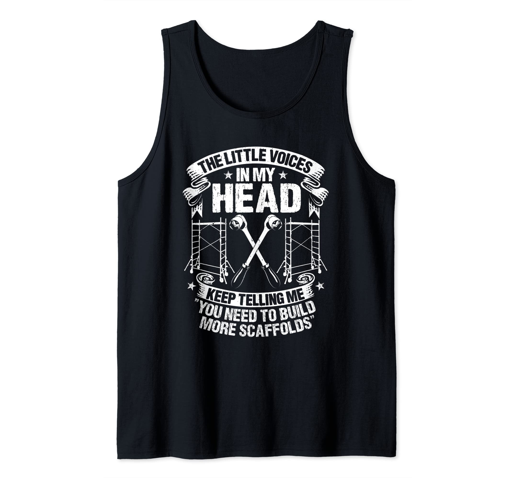 Scaffolding The Little Voices Scaffolder Tank Top, Black