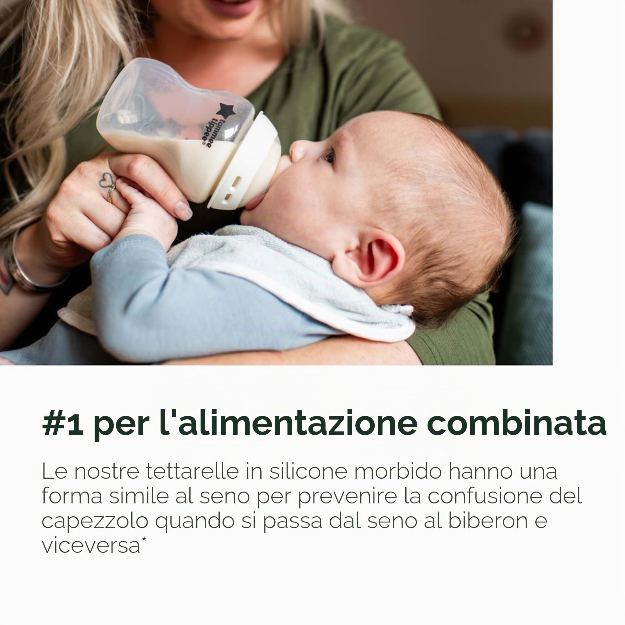 Tommee Tippee Natural Start - Biberon per bambini da 3 mesi in su, confezione da 4 biberon da 340 ml, con tettarella a flusso lento per una chiusura naturale, autosterilizzanti e senza BPA, essenziali