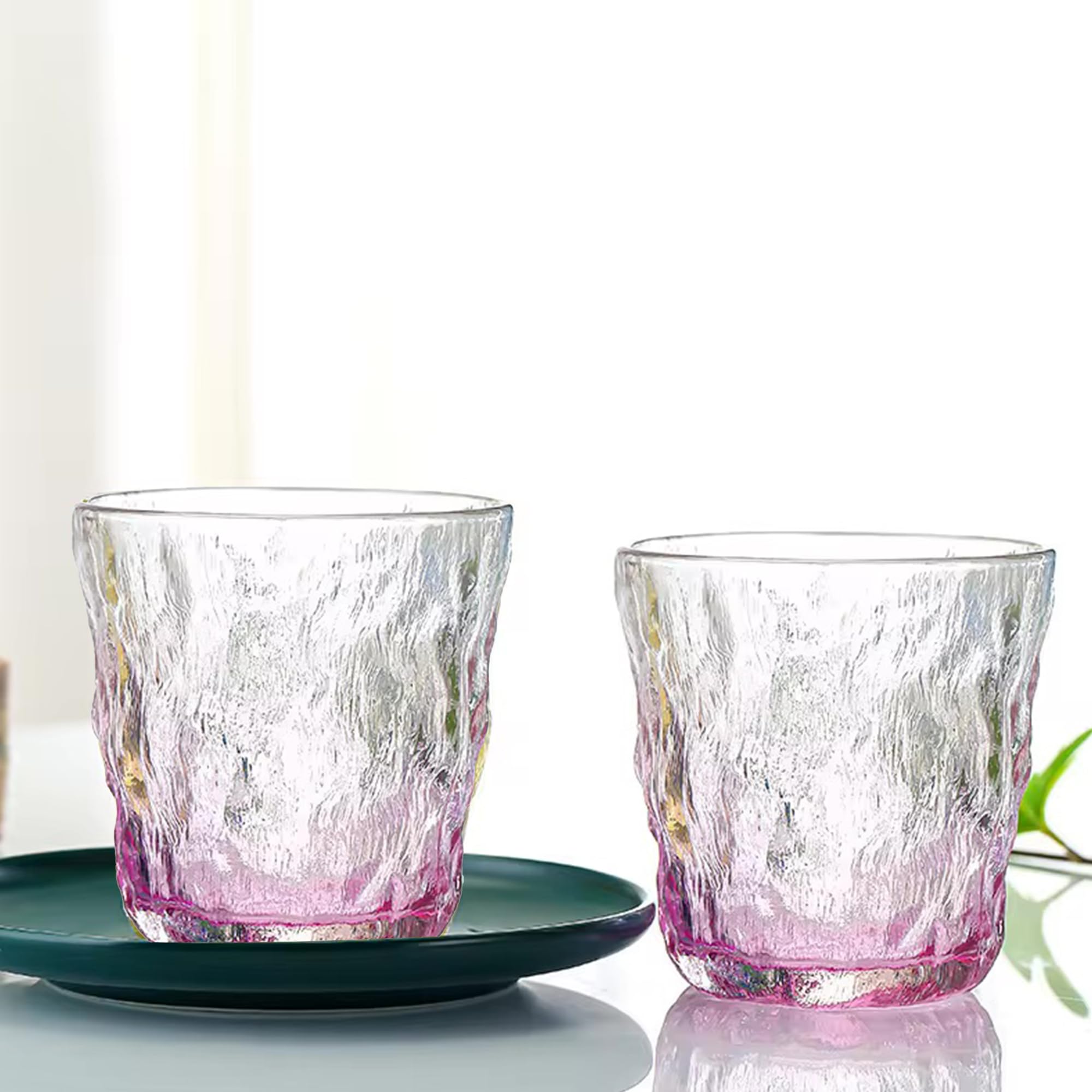 UMAI Whiskey Glasses Set of 2 (270ml Each) | Diwali Gift | Lead Free Neat Whiskey Glass | Heavy Bottom Drinking Glass | Crystal Glass for Bar Home | Glass for Drinks | Cocktail Glasses (Purple)