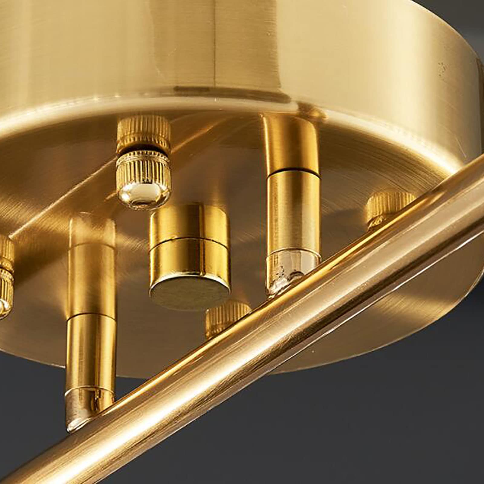 CLoxks Lámpara de Techo,Luz de techo de cristal de lujo, luz de cristal de moda redonda creativa, luz de sala de estar, luz de comedor, luz de dormitorio, luz de techo de cristal de estudio-dorado.