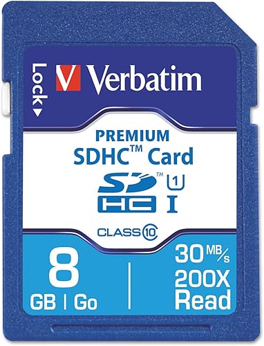 Verbatim Tarjeta de memoria SDHC de 8 GB, UHS-I V10 U1 Clase 10, azul (96318)