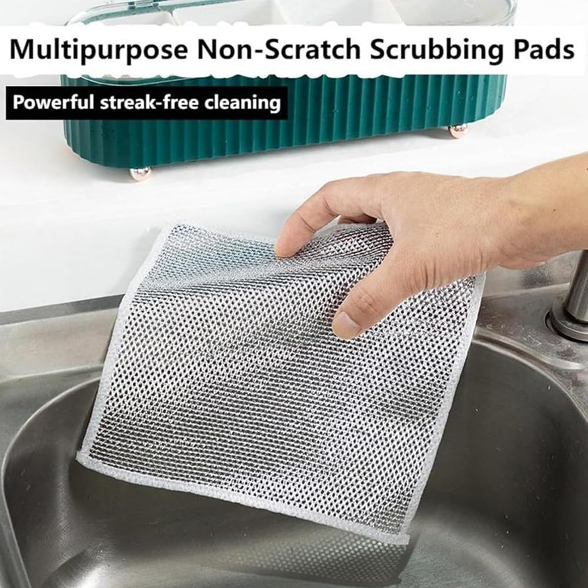 DYSWTUE 10 Pièces de Chiffons de Nettoyage Métalliques Double Épaisseur, Chiffons à Vaisselle pour Usage Humide et Sec, Réutilisables, Chiffons à Récurer Multi-Usages pour Ustensiles de Cuisine DYSWTUE 10 Pièces de Chiffons de Nettoyage Métalliques Double Épaisseur, Chiffons à Vaisselle pour Usage Humide et Sec, Réutilisables, Chiffons à Récurer Multi-Usages pour Ustensiles de Cuisine