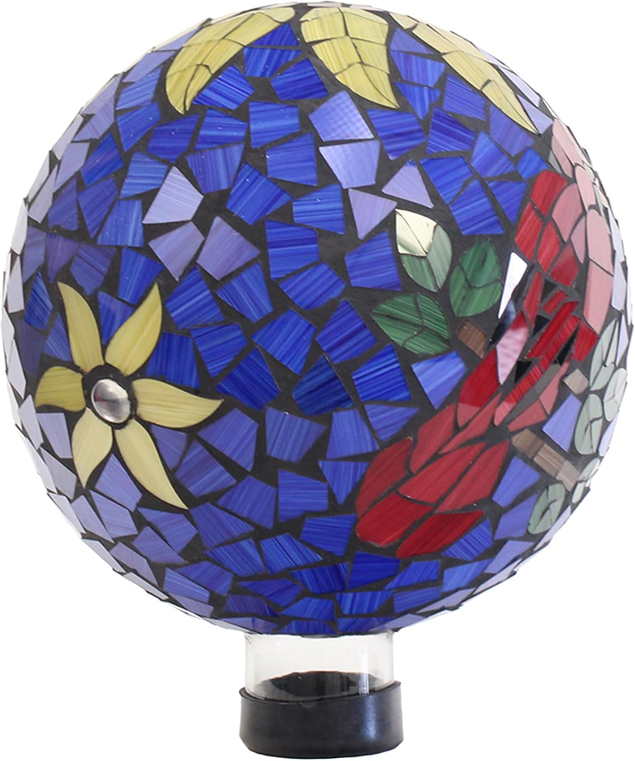 Echo Valley 8234 Cardinal Mosaic Gazing Globe Outdoor Décor for Lawns and Gardens, Multicolored, 10 inches