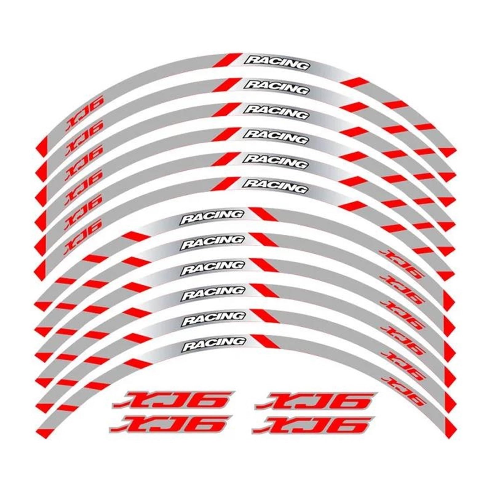 for XJ6 Motorcycle Decal Outer Wheel Rim Stickers Tire Film Border Reflective Decals Tire Decoration Sticker(Natural)