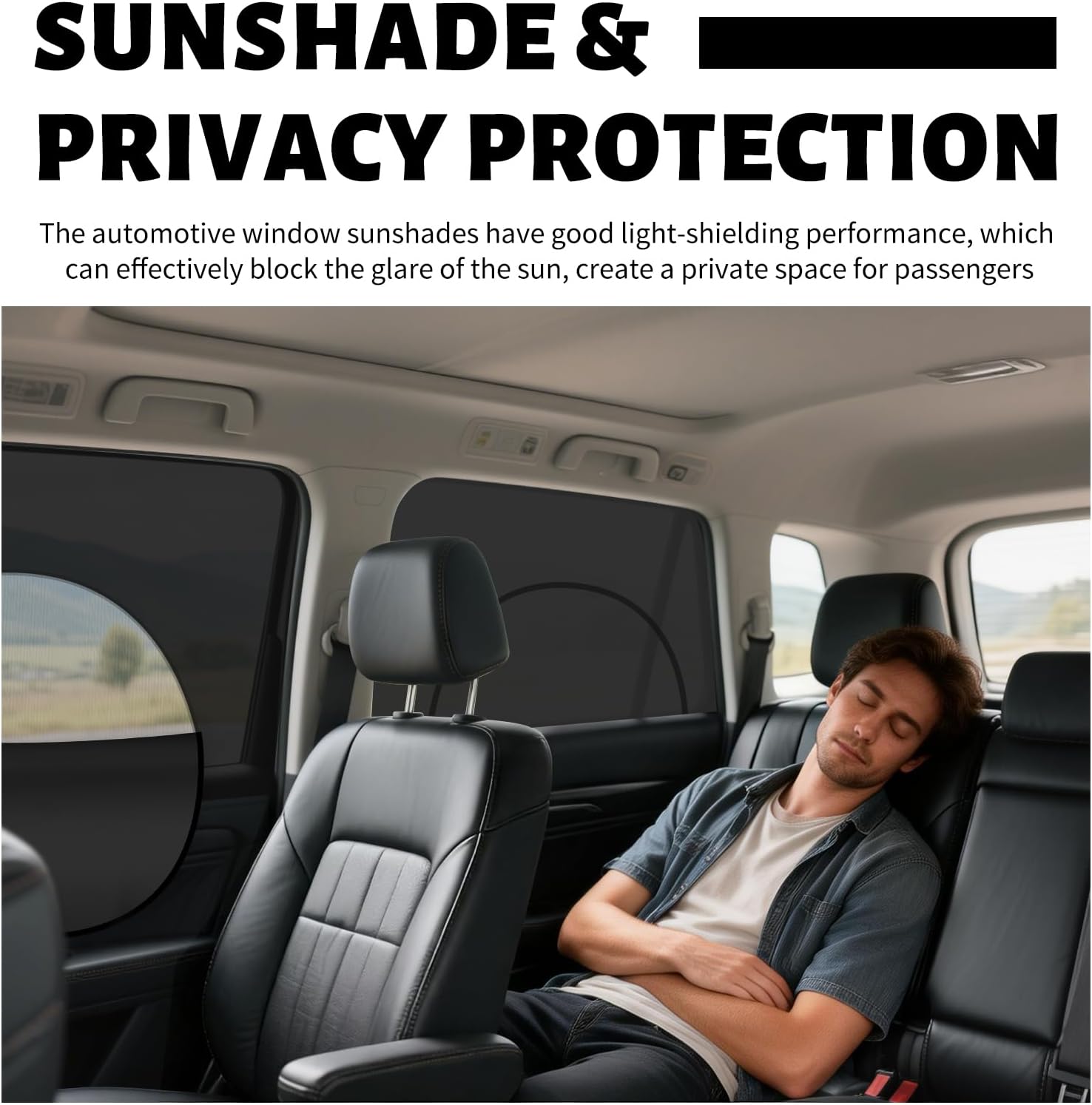 4PCS New Car Window Shades with Zipper,Breathable Mesh Car Shades for Side Windows for Blocking Sunlight & Providing Privacy,All-Season Front/Rear Cars Window Screens for Camping