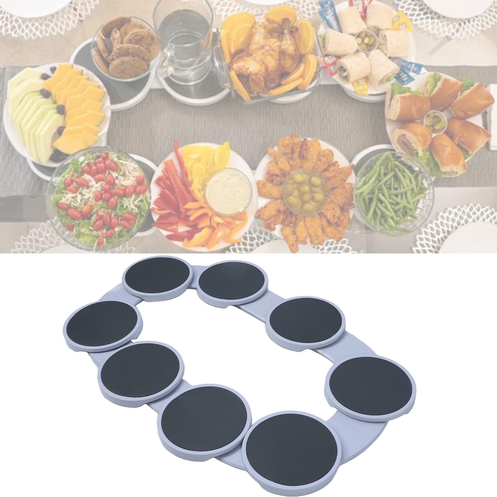 Plateau Tournant Rotatif, Mangeoire Rotative Plateaux Table Tournante Multifonctionnelle Rotation À 360° Facile À Nettoyer Réutilisable Adapté À La Cuisine Et À La Table À Manger