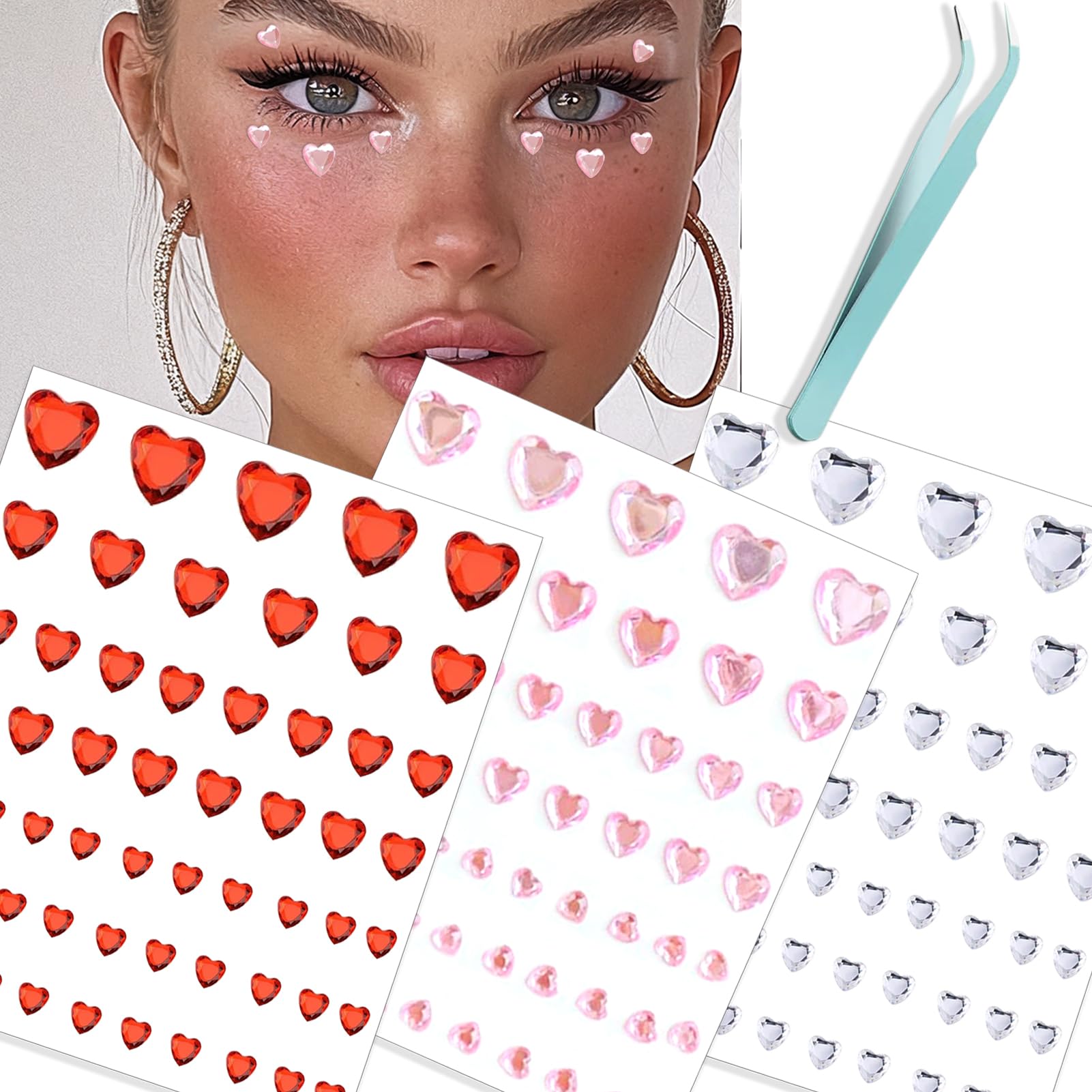Face Gems Stickers - Rhinestone Hair Jewels -14
