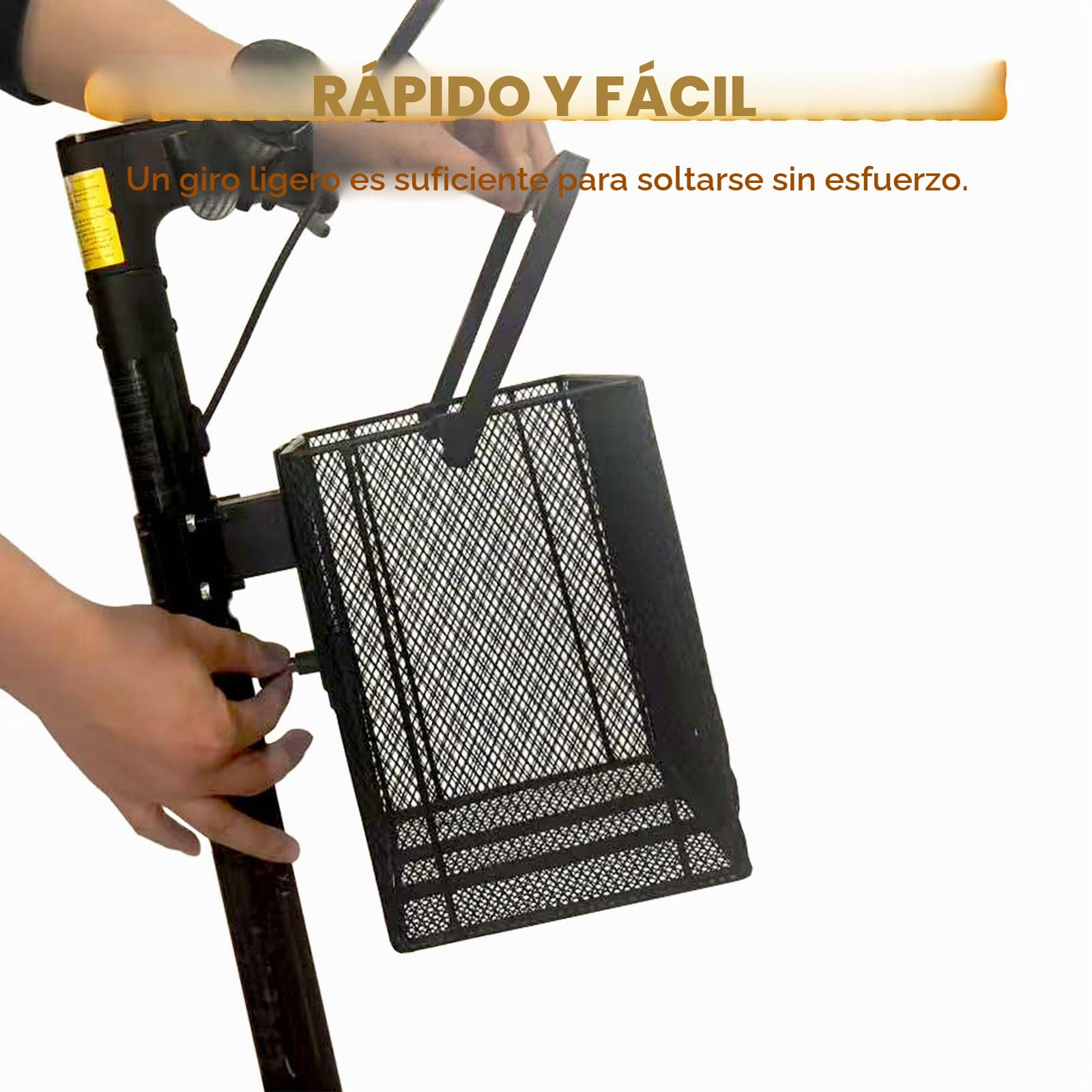 LEFELWEL Cesta delantera para patinete electrónico, cesta delantera para bicicleta, cierre rápido, cesta delantera para scooter, capacidad de carga de 15 kg, fácil montaje y portabilidad, 26 cm de