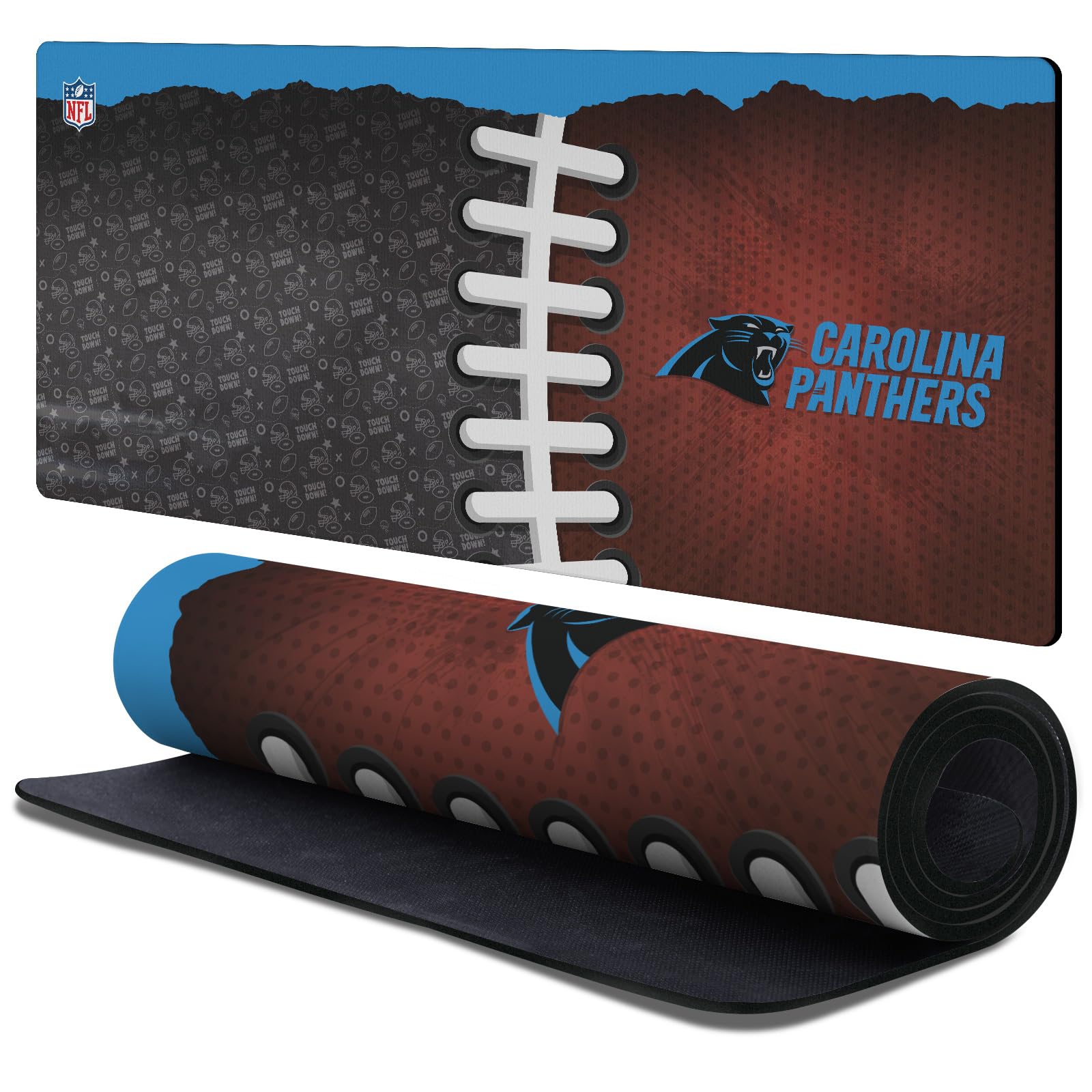 Head Case Designs Officially Licensed NFL Football Patterns Carolina Panthers 37.4 x 15.75 x 0.16 inches (900 x 400 mm) - XL Gaming Office Desk PC Keyboard Mouse Mat Pad