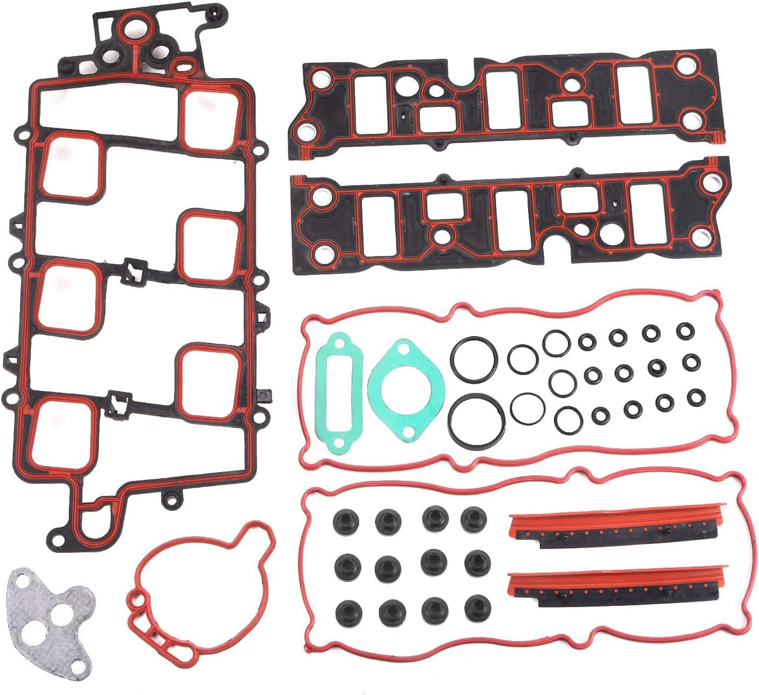 LIMICAR Intake Manifold Gasket Set MIS16203A Compatible with 1997-2008 Pontiac Grand Prix 1997-2005 Buick Lesabre Park Avenue Pontiac Bonneville 2005-2008 Buick Allure Lacrosse