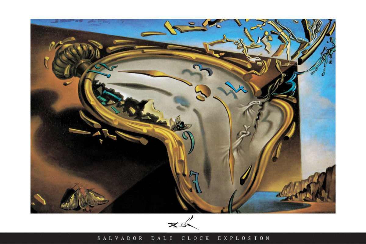Salvador Dali Clock Signed Lithograph (Salvador Dali Watch, Salvador Dali Painting, Salvador