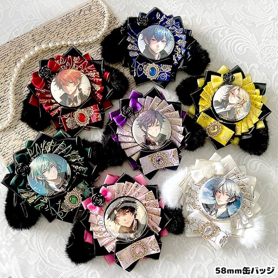 Amazon.co.jp: 垂れ耳付きロゼット 缶バッジ用ロゼット 痛バッグ