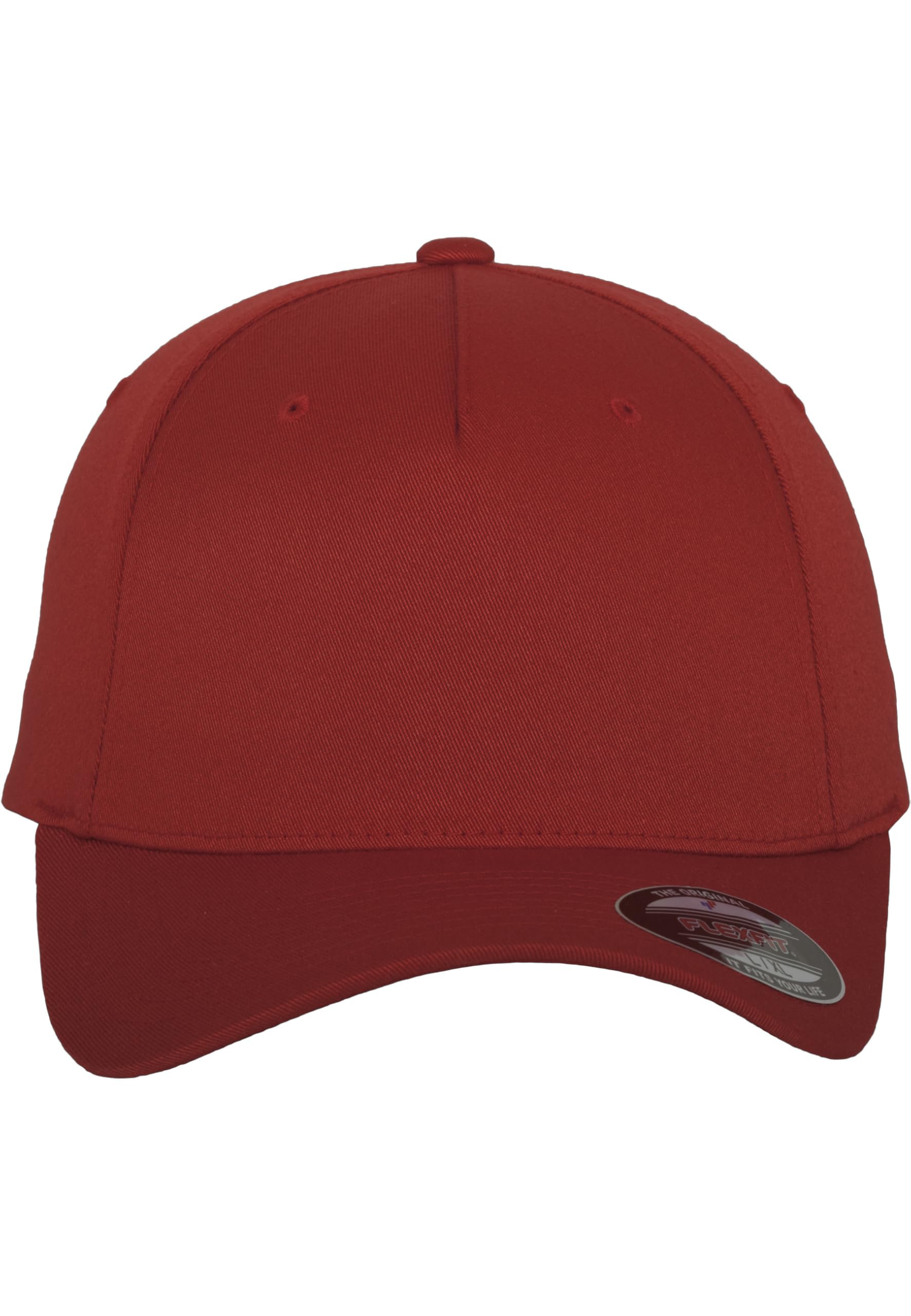 Flexfit 6560 5 Panel Cap Red S-M Colour: Red, Size: S-M
