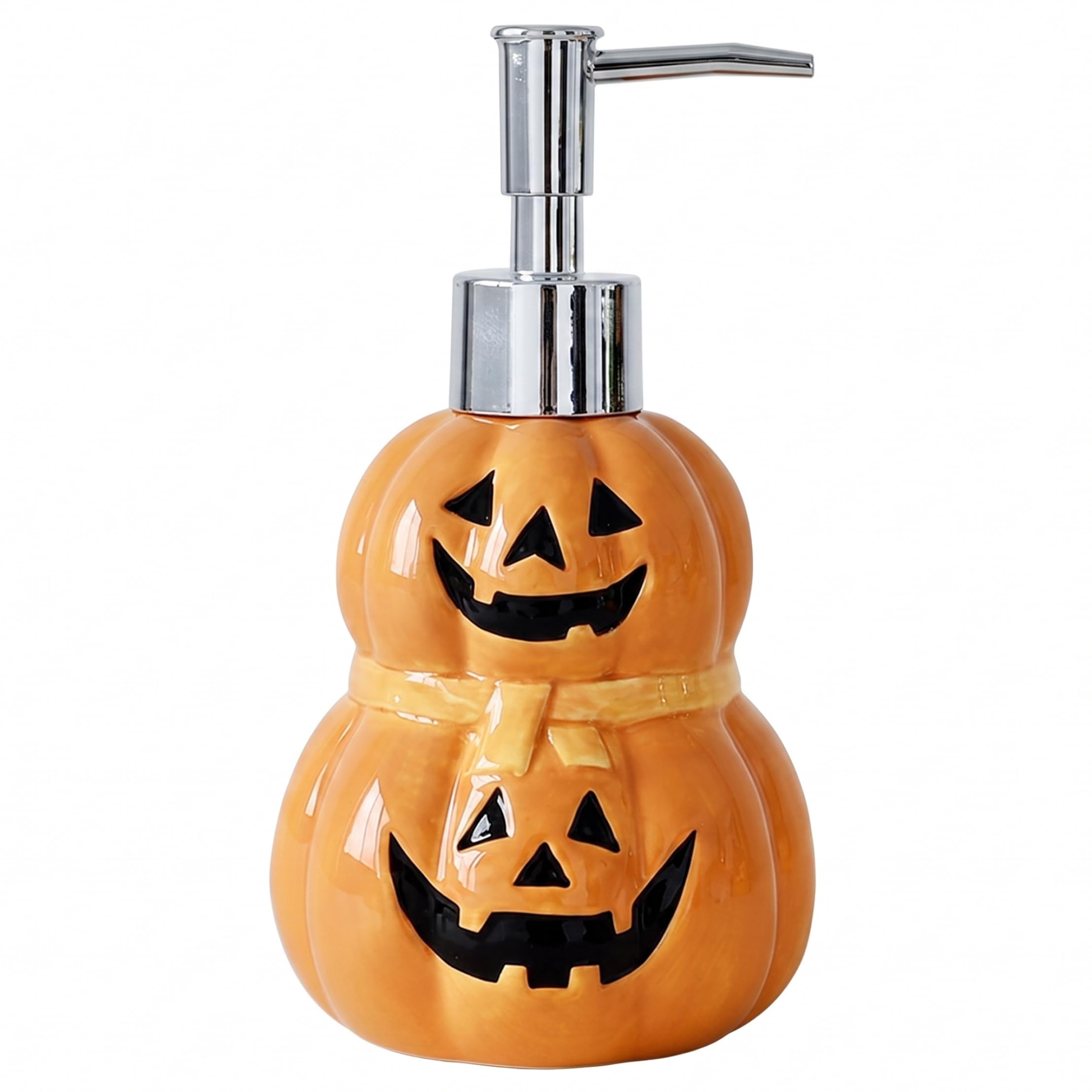 Xoeryoy Halloween Soap Dispenser, 320ml Cute Ceramic Lotion Bottle With Pump For Bathroom Countertop