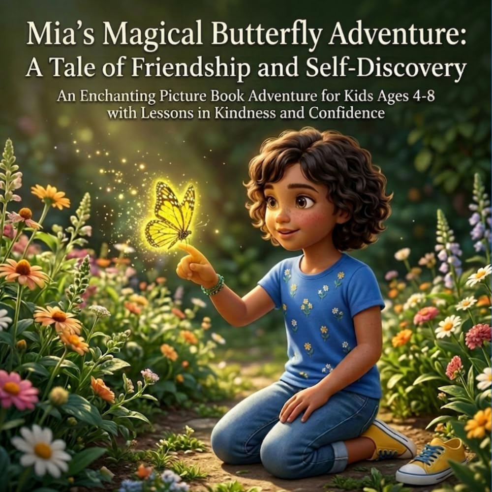 Mia's Magical Butterfly Adventure: A Tale of Friendship and Self-Discovery: An Enchanting Picture Book Adventure for Kids Ages 4-8 with Lessons in Kindness and Confidence