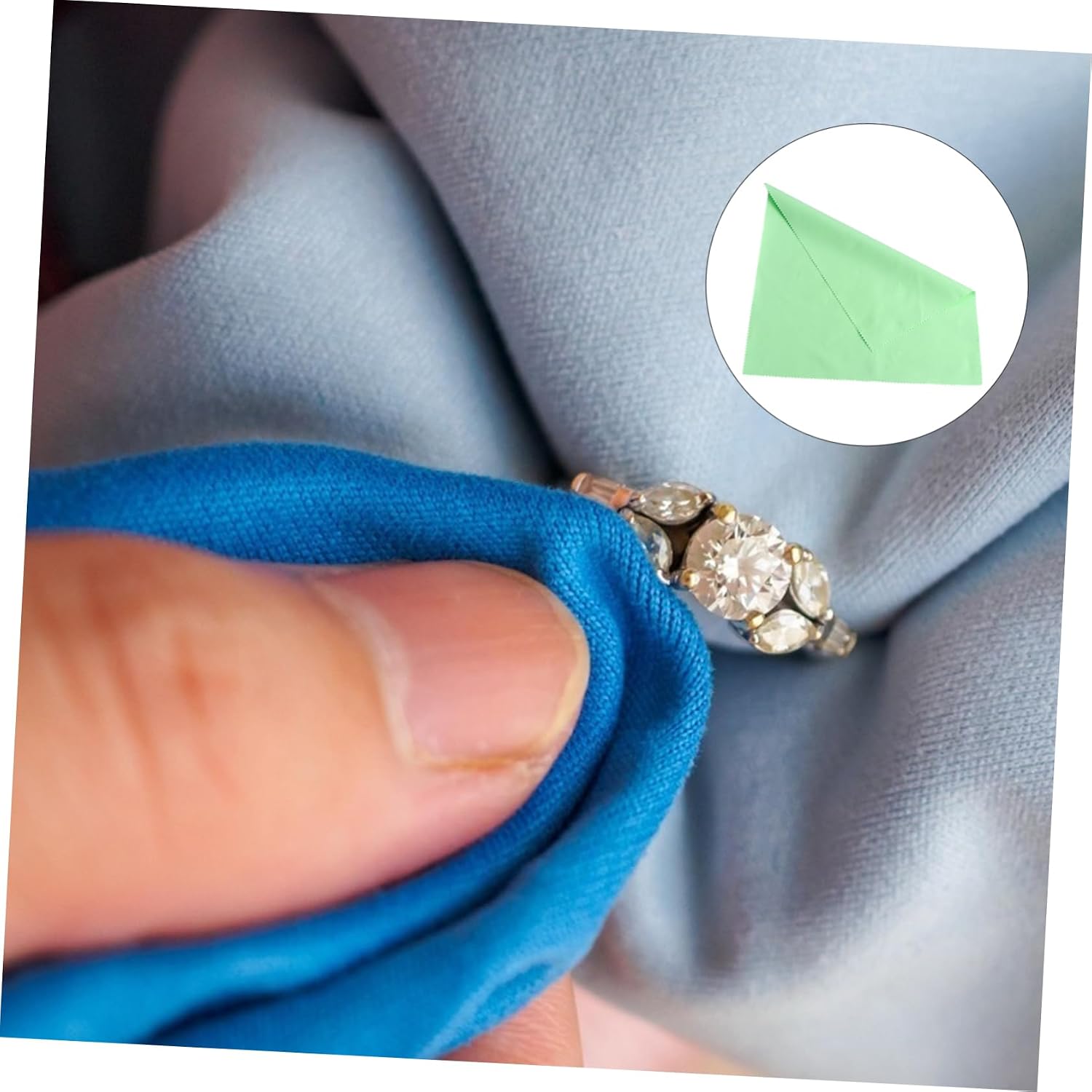 2pcs Double-Sided Suede Wiping Cloth for Jewelry and Silverware Cleaning Fine Soft Polishing Cloths for Smudges and Fingerprints Versatile Use for Watches Glasses