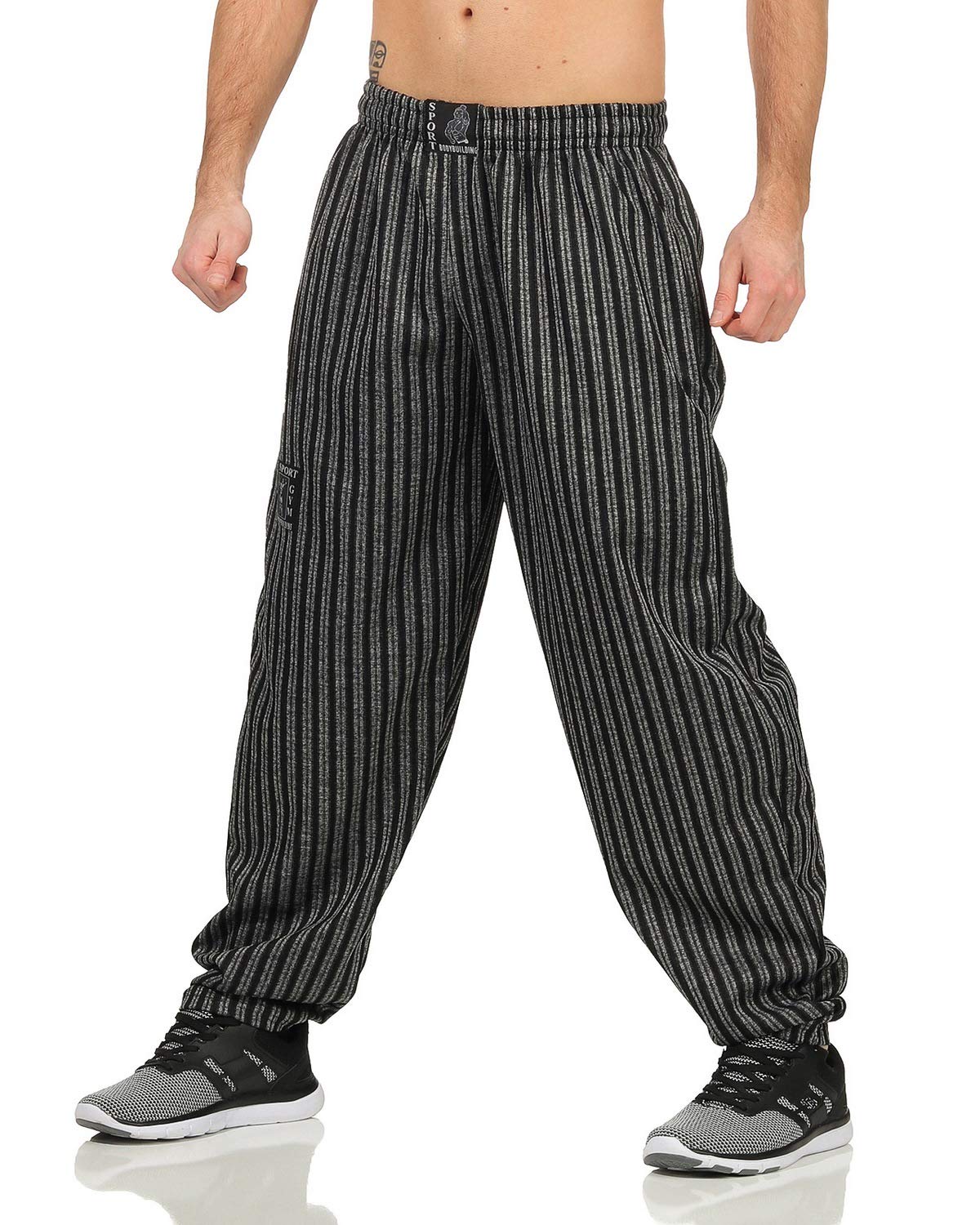 Pantalon de sport pour homme - Long - Pour jogging, fitness, culturisme, gym - 3