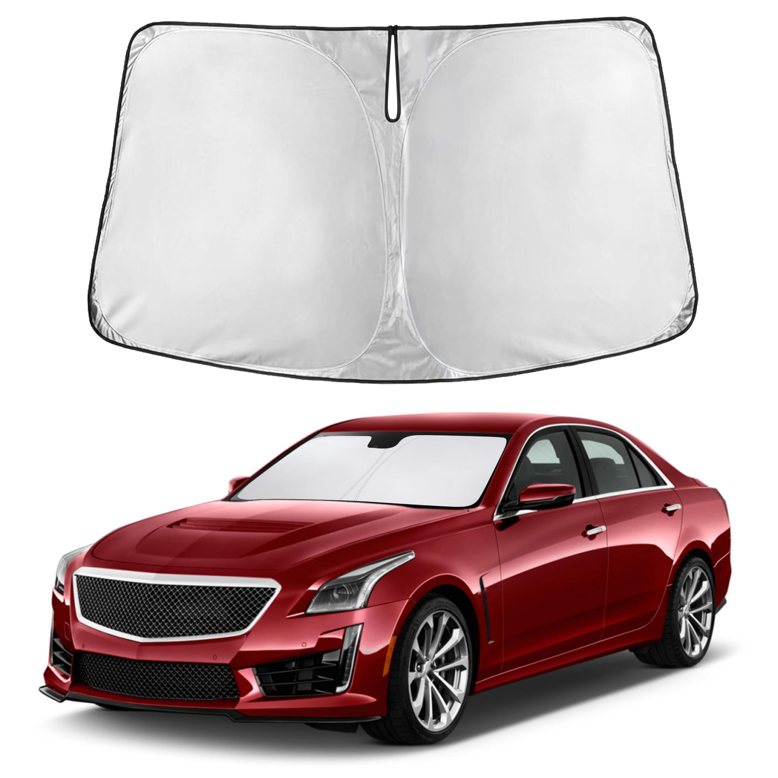 EcoNour Windshield Sunshade Compatible for Cadillac CTS 2014-2017 2018 2019