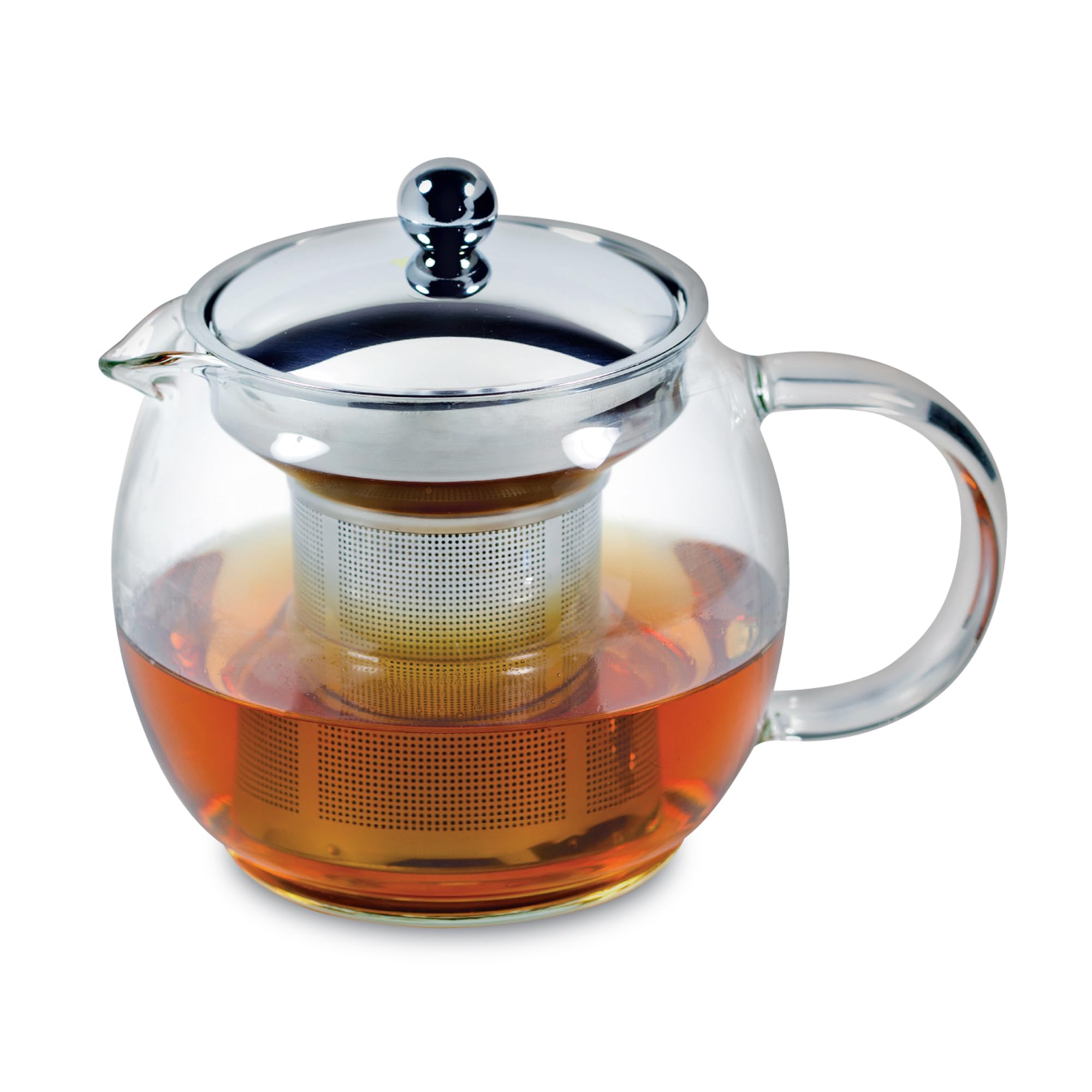 Ceylon Théière en verre en acier inoxydable Infuseur 750 ml