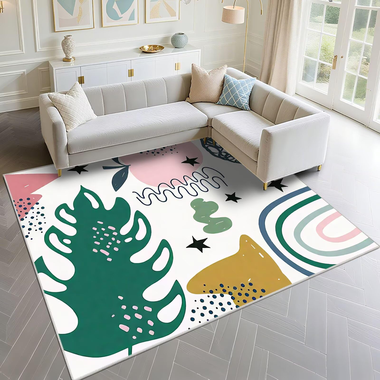 Tapis végétal 70x100cm vert pour créer une ambiance nature dans la chambre ado