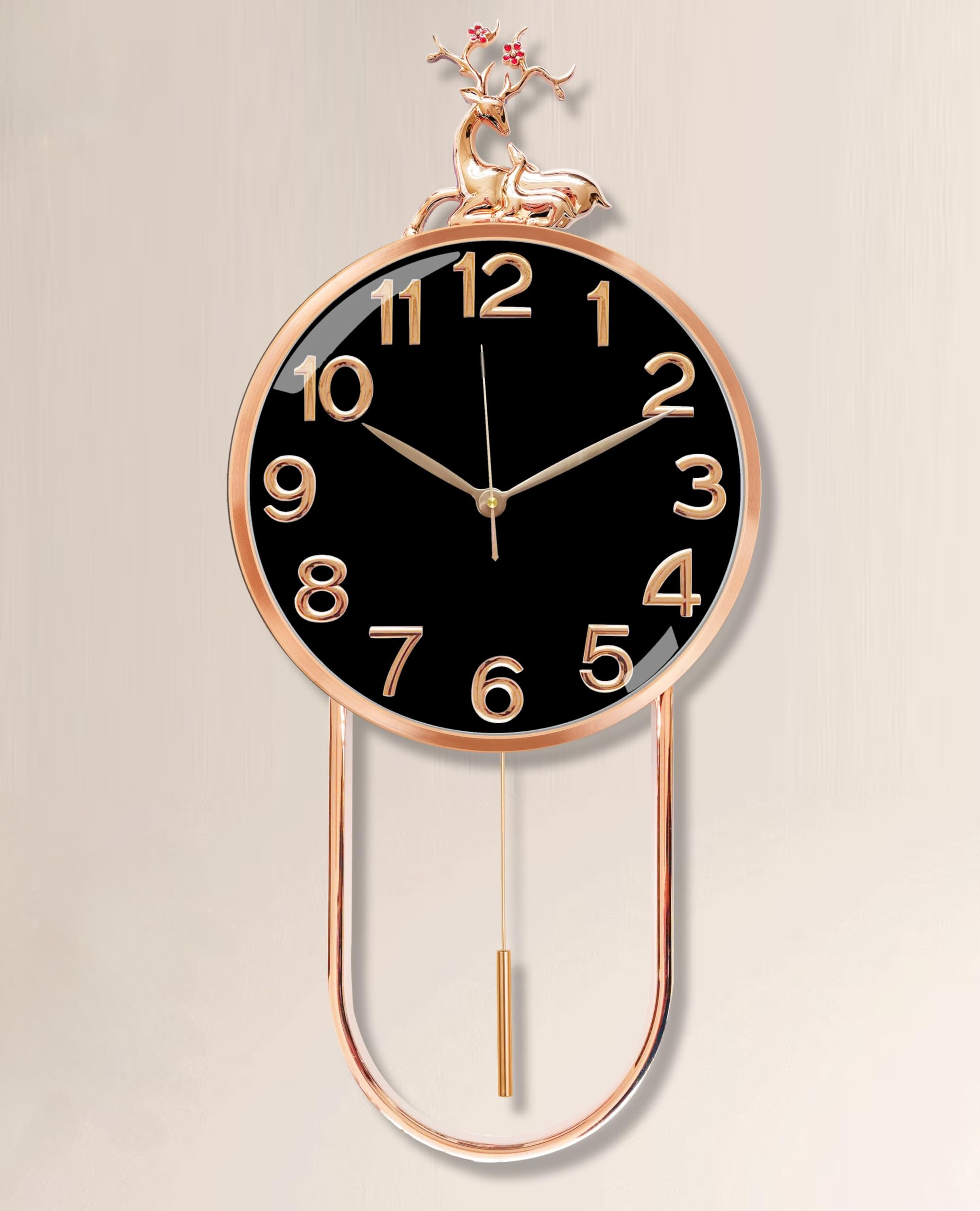 Amazon Brand - Umi Silent Stylish Latest Decorative Home Decor Designer Reindeer Pendulum Wall Clock lolak Big Wall Clock for Living Room Bedroom Home Wall Decoration Gift (36 x 77 cm) UC3432 (Brown) (B0D9FK1STR) Amazon Price History, Amazon Price Tracker