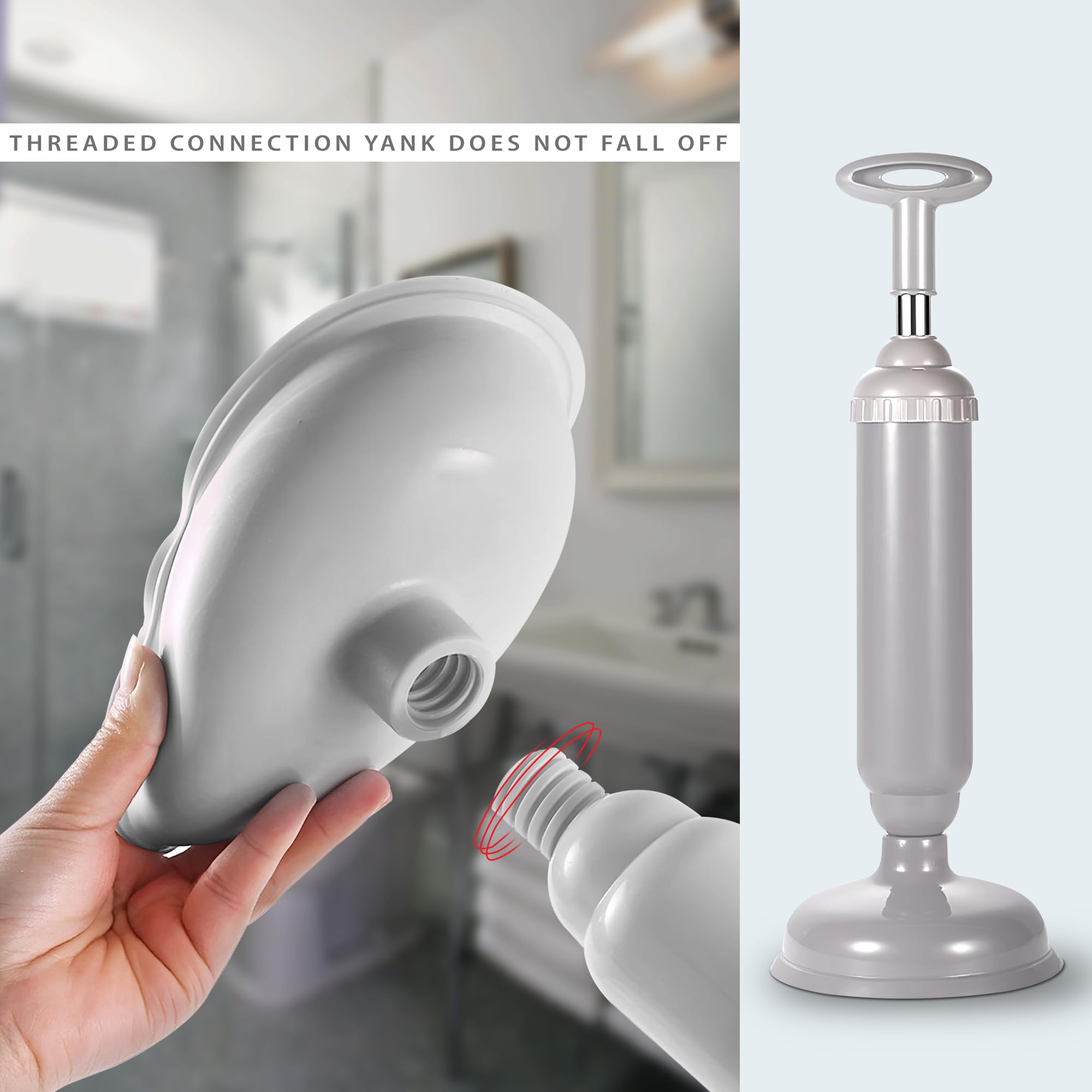 Pistone Per WC HOMEGOAL - Testa Gomma Flessibile Con Manico Acciaio Inox