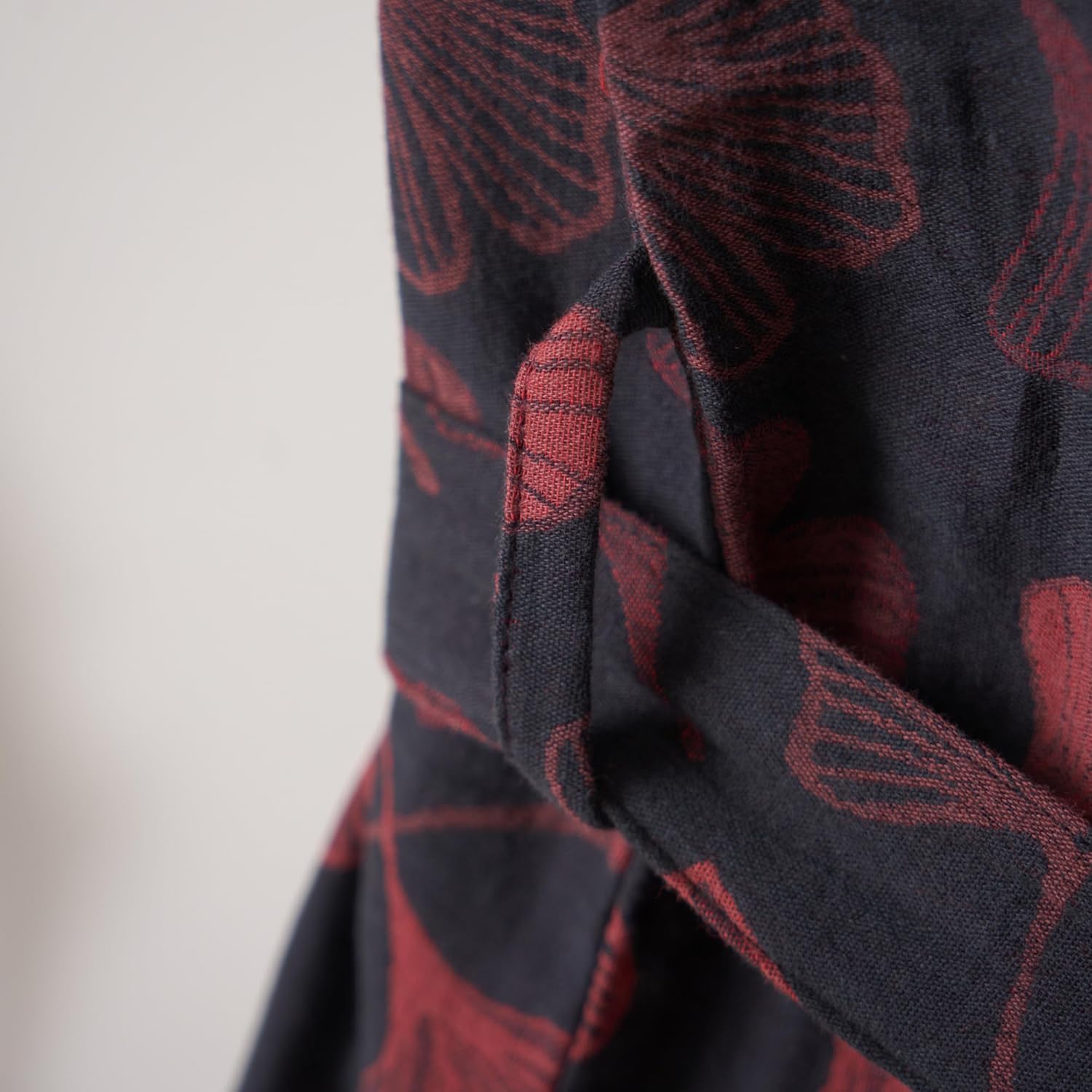 100% Cotton Gauze Ginkgo Leaf Kimono Robe, Long Knit Loose Loungewear Bathrobe Nightgown Ladies Sleepwear for Women - Image 6